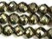 3.5mm Natural Pyrite Round Jaipur cut Faceted Beads Strand