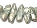 Biwa Pearls - Light Silver