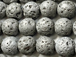 8mm Round Matte Titanium Silver Lava Rock Gemstone Bead Strand