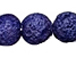 10mm Round Smooth Lapis Blue Lava Rock Gemstone Bead Strand