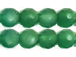 6mm Faceted Round Emerald Green Agate Bead Strand