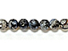 6mm Round Faceted Rutilated Gray Agate Bead Strand