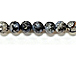 6mm Round Faceted Rutilated Gray Agate Bead Strand