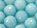 12mm Faceted Round Larimar Jade Gemstone Strand