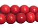 6mm Round Red Magnesite Gemstone Bead Strand