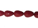 13mm Faceted Teardrop Ruby Quartz Gemstone Bead Strand