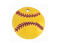 Ceramic Softball Pendant