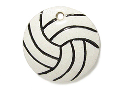 Ceramic Volleyball Pendant