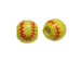 Ceramic Small Softball Bead