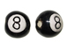 Ceramic 8 Ball Billiard Bead - Bulk Pack of 100pcs