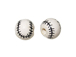 Ceramic Small Baseball Bead - Bulk Pack of 100pcs