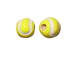 Ceramic Small Tennis Ball Bead