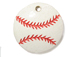 Ceramic Baseball Pendant with Red Stitching