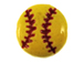 Ceramic Softball Disc Bead