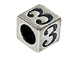 7mm Sterling Silver Number Bead or Block 3