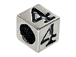 7mm Sterling Silver Number Bead or Block 4
