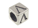 7mm Sterling Silver Greek Letter Bead or Alphabet Block Lambda