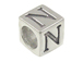 7mm Sterling Silver Greek Letter Bead or Alphabet Block Nu