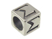 7mm Sterling Silver Greek Letter Bead or Alphabet Block Sigma