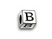 4.5mm Sterling Silver Letter Bead B