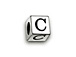 4.5mm Sterling Silver Letter Bead C