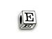 4.5mm Sterling Silver Letter Bead E