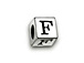 4.5mm Sterling Silver Letter Bead F