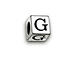 4.5mm Sterling Silver Letter Bead G