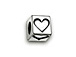 4.5mm Sterling Silver Symbol Heart