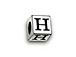 4.5mm Sterling Silver Letter Bead H