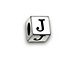 4.5mm Sterling Silver Letter Bead J