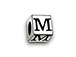 4.5mm Sterling Silver Letter Bead M