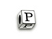 4.5mm Sterling Silver Letter Bead P
