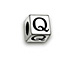4.5mm Sterling Silver Letter Bead Q