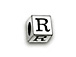 4.5mm Sterling Silver Letter Bead R