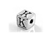 4.3mm Sterling Silver Letter Bead K