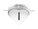 6.6x7.6mm Heart Shape Sterling Silver Letter I