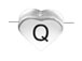 6.6x7.6mm Heart Shape Sterling Silver Letter Q