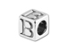 5.5mm Sterling Silver Alphabet Bead - B (Bulk Pack of 50)