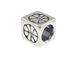 5.5mm Sterling Silver Symbol Bead - Base Ball