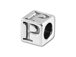 5.5mm Sterling Silver Alphabet Bead - P (Bulk Pack of 50)