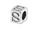 5.5mm Sterling Silver Alphabet Bead - S (Bulk Pack of 50)