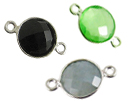 Sterling Silver Gemstone Bezel Links