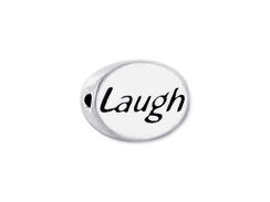 Laugh - Pewter Word Bead