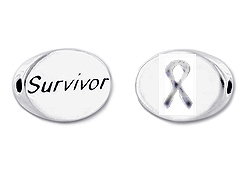 Survivor - Pewter Word Bead