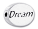 2 count  DREAM Sterling Silver Oval Message Bead <b><FONT COLOR="FF0000">CLEARANCE SALE</FONT>