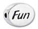2 count  FUN Sterling Silver Oval Message Bead CLEARANCE SALE
