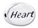 2 count  HEART Sterling Silver Oval Message Bead <b><FONT COLOR="FF0000">CLEARANCE SALE</FONT>