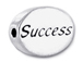 2 count  SUCCESS Sterling Silver Oval Message Bead <b><FONT COLOR="FF0000">CLEARANCE SALE</FONT>
