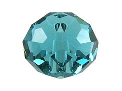 6mm Indicolite - Swarovski Crystal Rondelles 